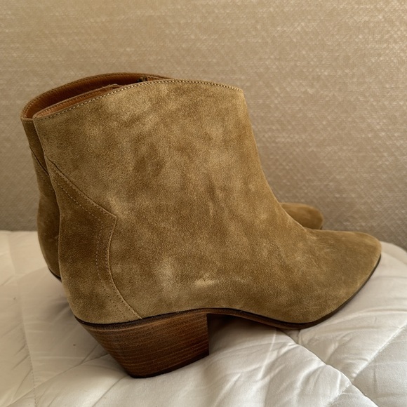 Isabel Marant sage moss colored suede ankle western boots size 40 / 9 new no box - Picture 7 of 10